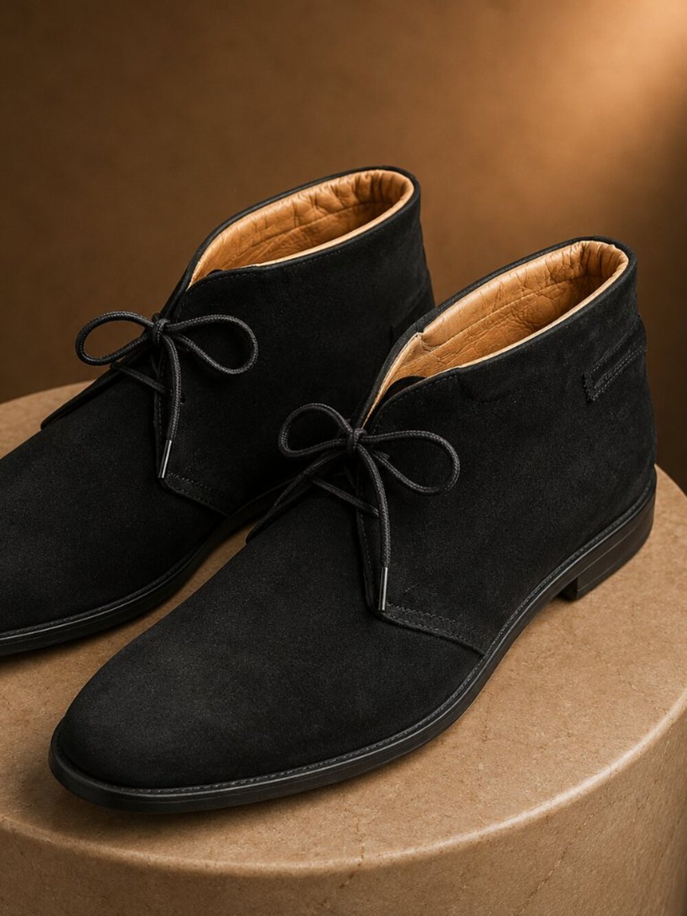 Taryn Rose Men's Chukka Boots Size 45 EU Made In Italy Black Nubuck Rare